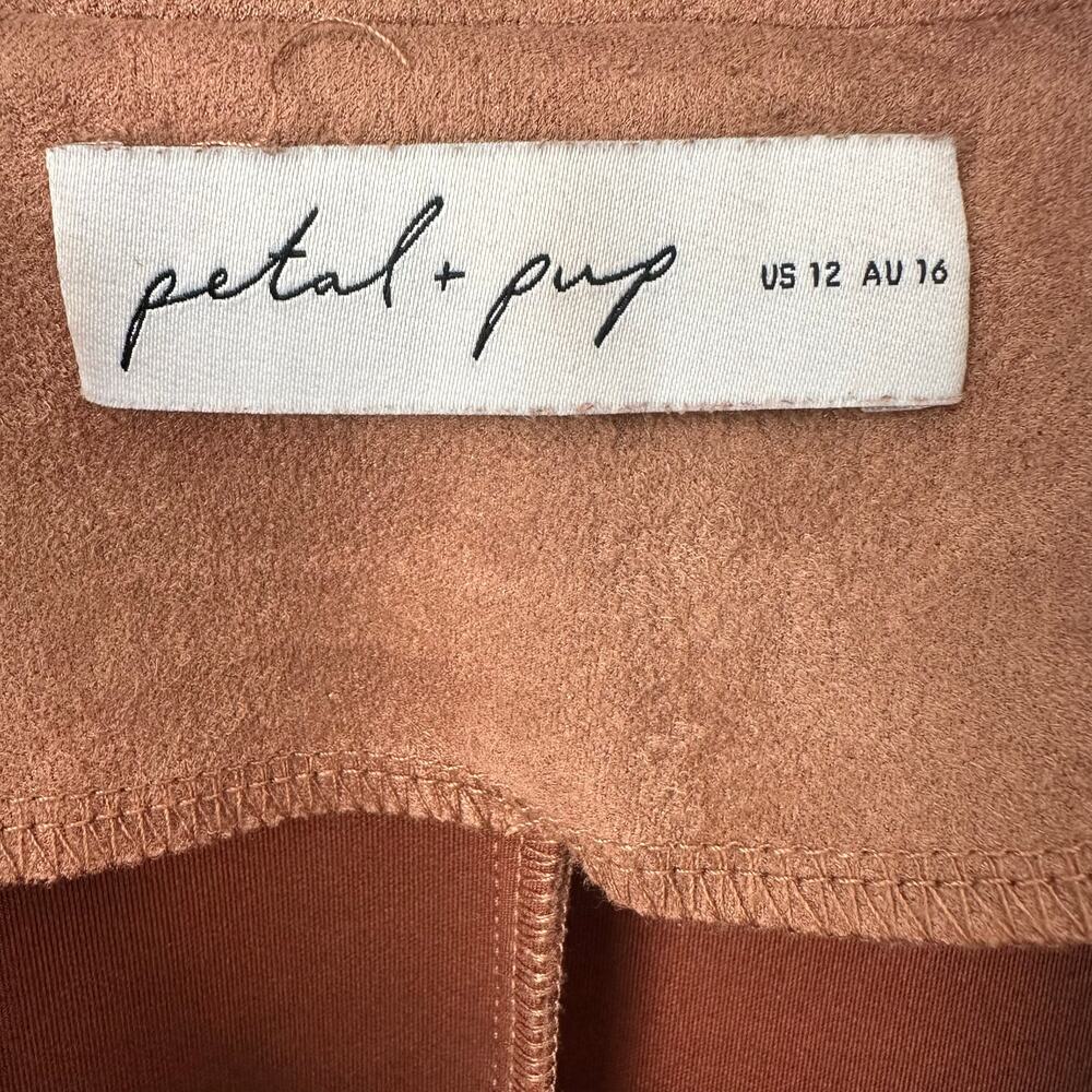 Petal and Pup Spencer Faux Suede Moto Jacket US Size 12 - Picture 6 of 9